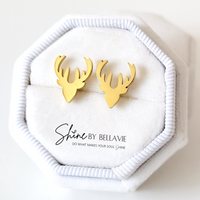 Deer Head Stud Earrings