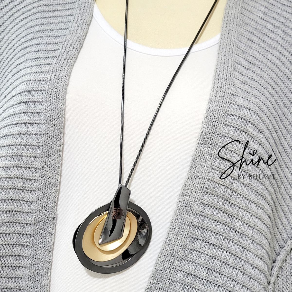 Dietrich Gold and Gunmetal Necklace