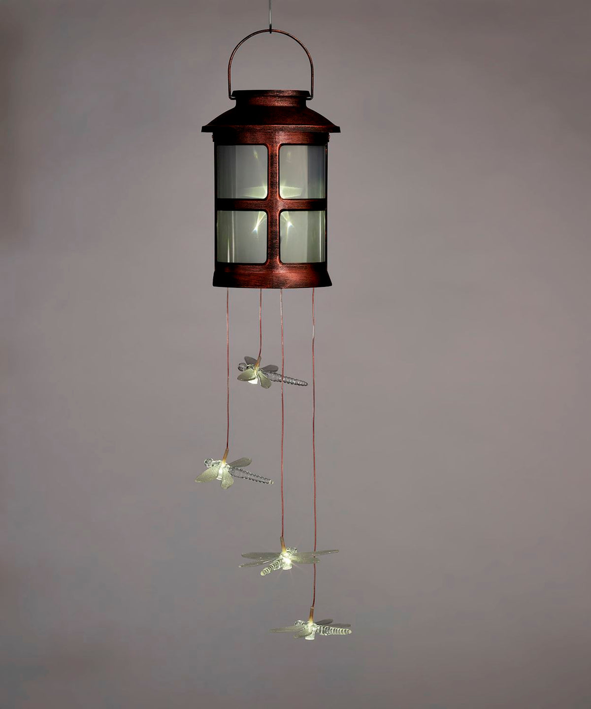 Bronze Dragonfly Solar Hanging Lantern