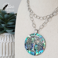 Foster Abalone Tree of Life Long Necklace