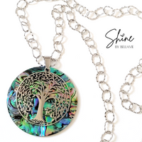Foster Abalone Tree of Life Long Necklace