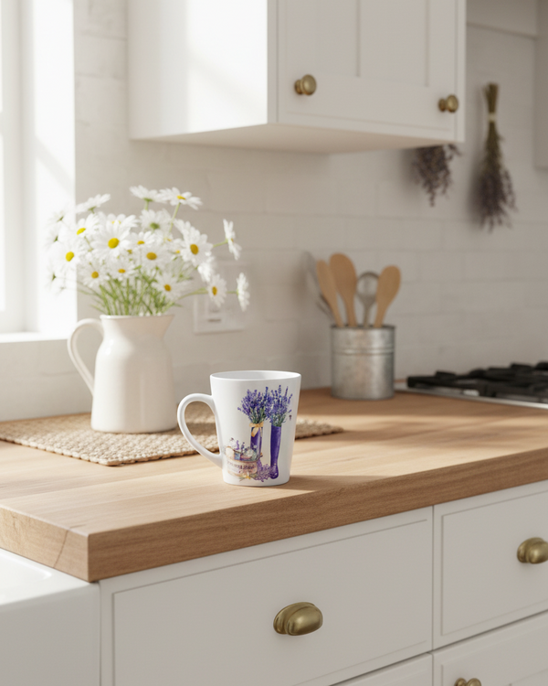 French Lavender Coffee Mugs - Boots and Lavender