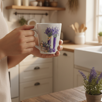 French Lavender Coffee Mugs - Boots and Lavender