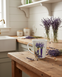 French Lavender Coffee Mugs - Boots and Lavender