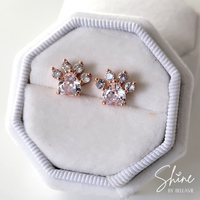 Good Girl Cubic Zirconia Paw Stud Earrings