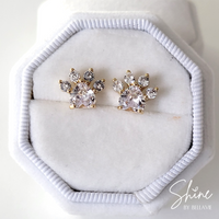 Good Girl Cubic Zirconia Paw Stud Earrings