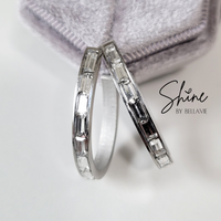 Gwendolyn Crystal Oval Hoop Earrings