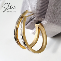 Gwendolyn Crystal Oval Hoop Earrings