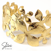 Hydrangea Flower Cuff Bracelet