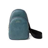 Kedzie Vegan Leather Sunset Sling Bag Teal