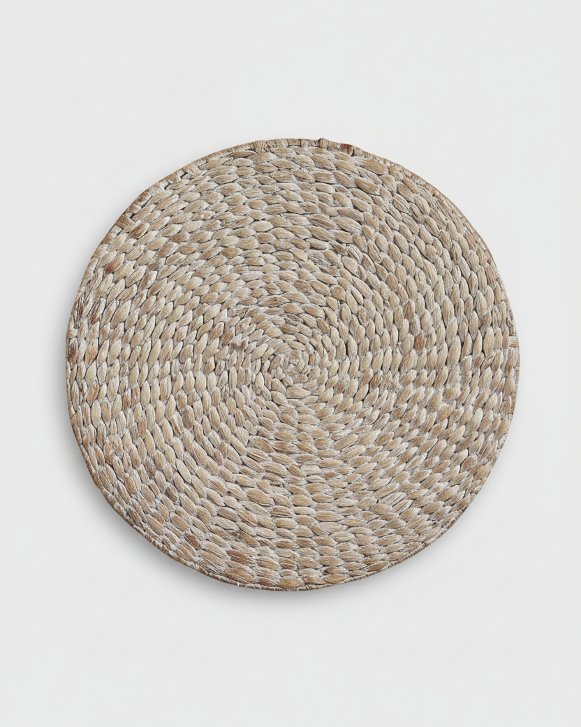 Braided Hyacinth Placemat White