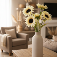 Soft Yellow Sunflower Stem Real Touch 21"