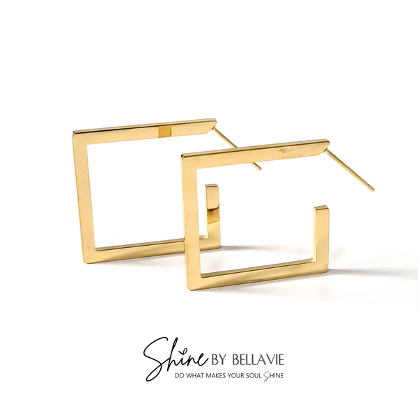 Jagger Sleek Square Hoop Earrings