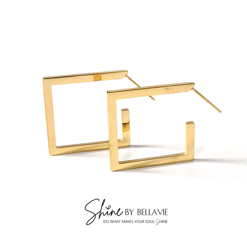Jagger Sleek Square Hoop Earrings