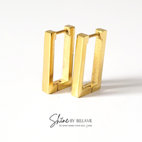 James Rectangular Huggie Earrings