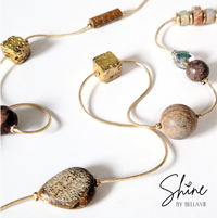Jasper Long Gold Necklace