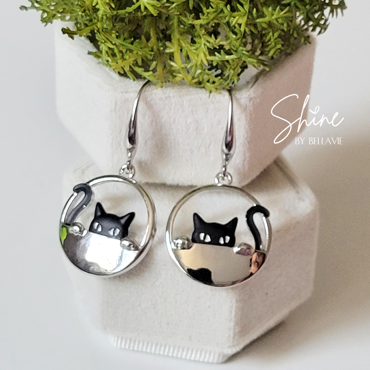 Jinx Black Cat Drop Earrings