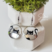 Jinx Black Cat Drop Earrings
