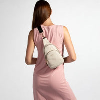 Kedzie Vegan Leather Sunset Sling Bag Shell