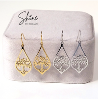 Kinley Elongated Tree of Life Earrings