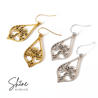 Kinley Elongated Tree of Life Earrings