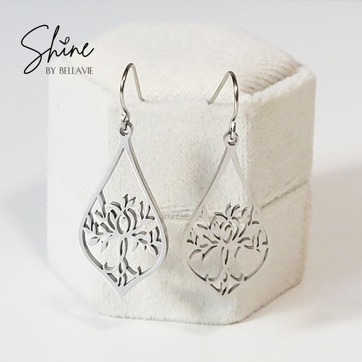Kinley Elongated Tree of Life Earrings