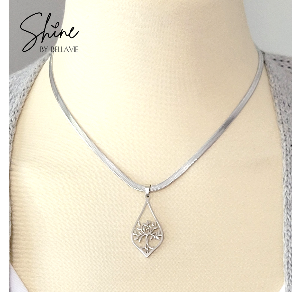 Kinley Elongated Tree of Life Necklace