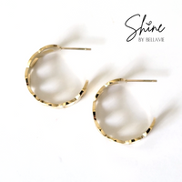 Lucia Cuban Link Round Hoop Earrings