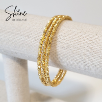 Lucia Gold Bead Wraparound Bracelet