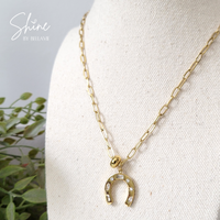 Lucky Horseshoe Crystal Necklace