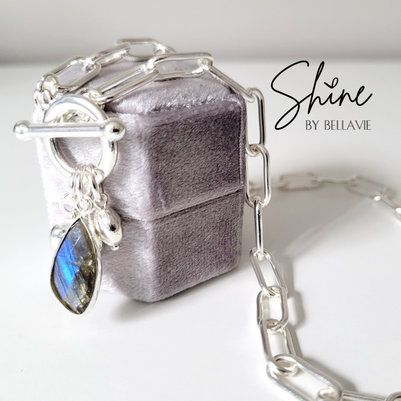 Maggie Labradorite Charm Necklace
