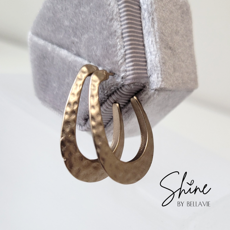 Marci Textured Hoop Earrings