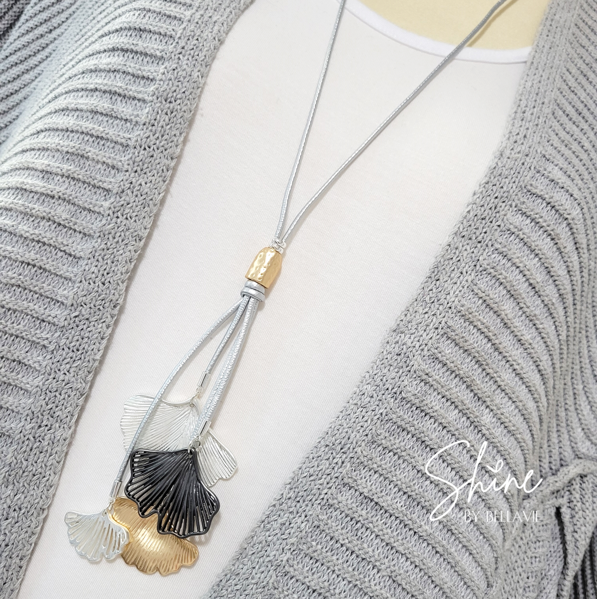 Mariken Ginkgo Leather Necklace
