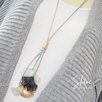 Mariken Ginkgo Leather Necklace
