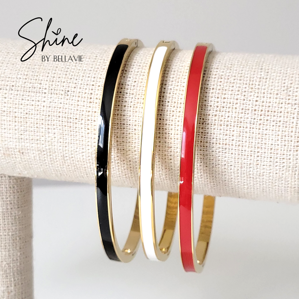 Milano Enamel Hinged Bangle