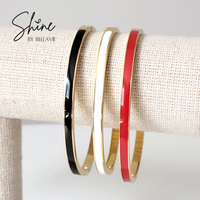 Milano Enamel Hinged Bangle