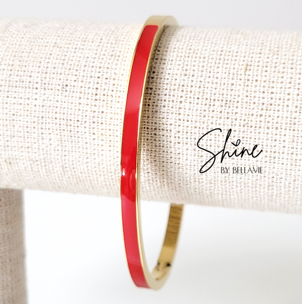 Milano Enamel Hinged Bangle