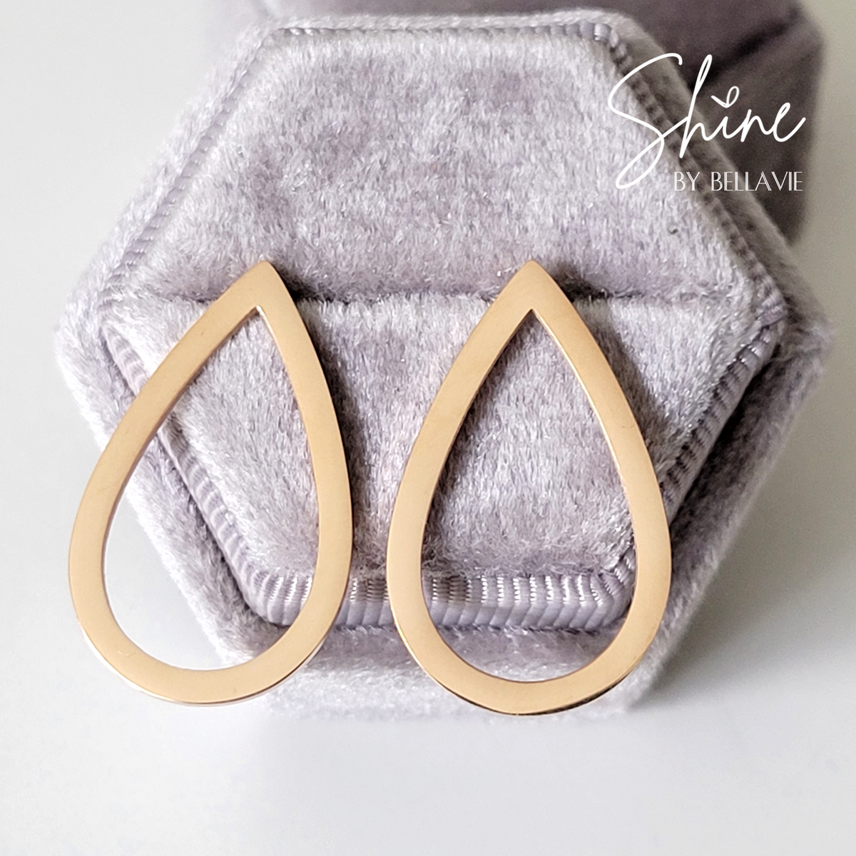 Olia Rose Gold Teardrop Earrings