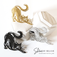 Flowing Stretching Cat Pin