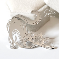 Flowing Stretching Cat Pin