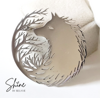 Branch Fox and Wolf Pin