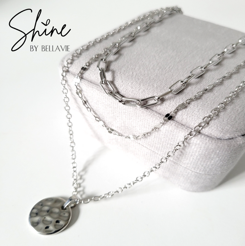Raina Hammered Medallion Necklace