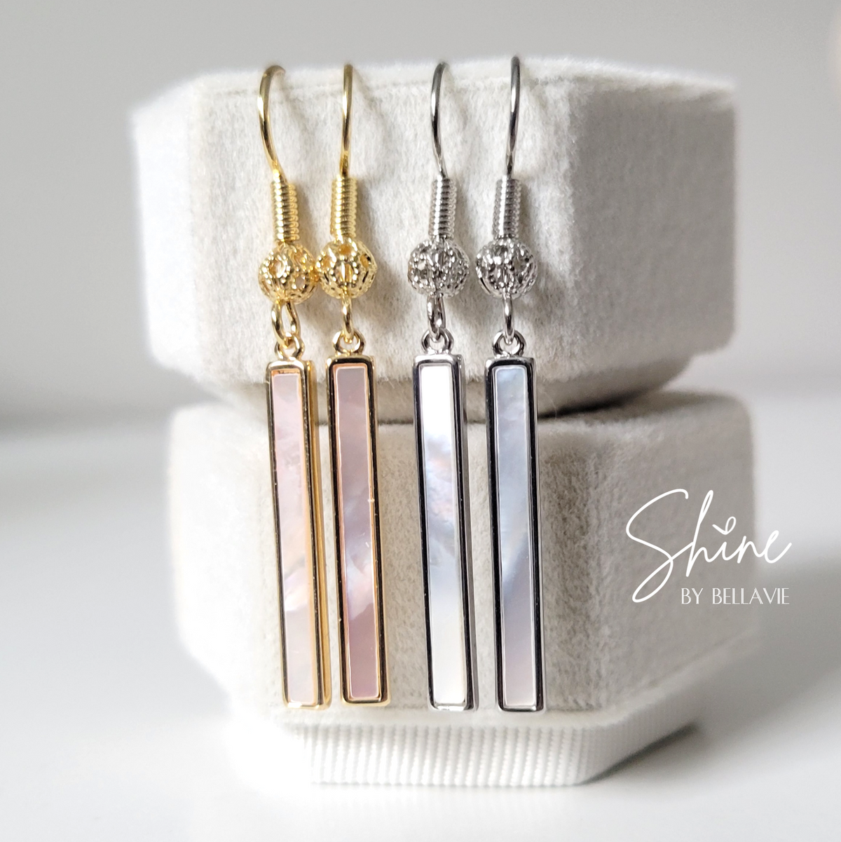 Reece Mother of Pearl Drop Earrings