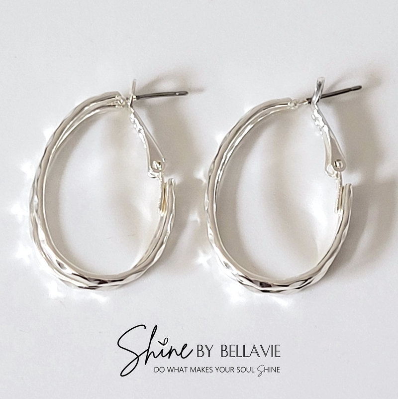 Roberta Oval Hoop Earrings