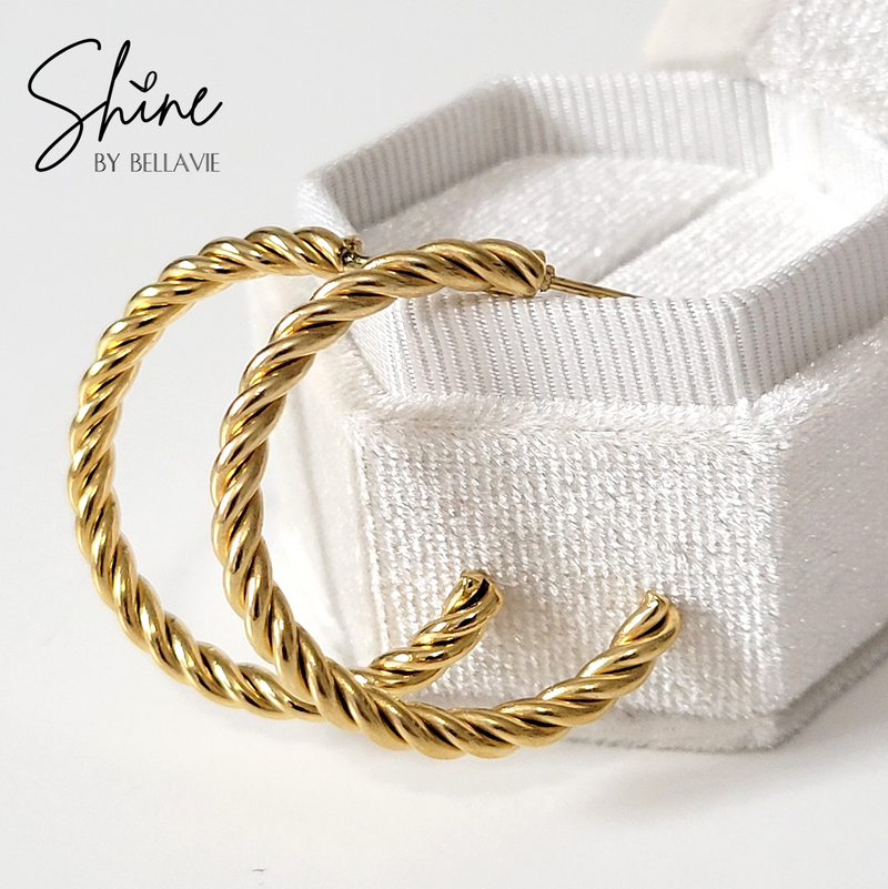 Stefano Twisted Hoop Earrings