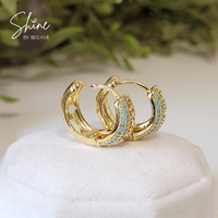 Turquoise Filligree Wide Hoop Earrings