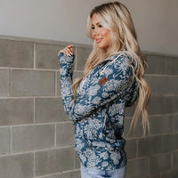 Twilight Blooms Fullzip Sweatshirt