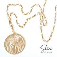 Wave Medallion Necklace