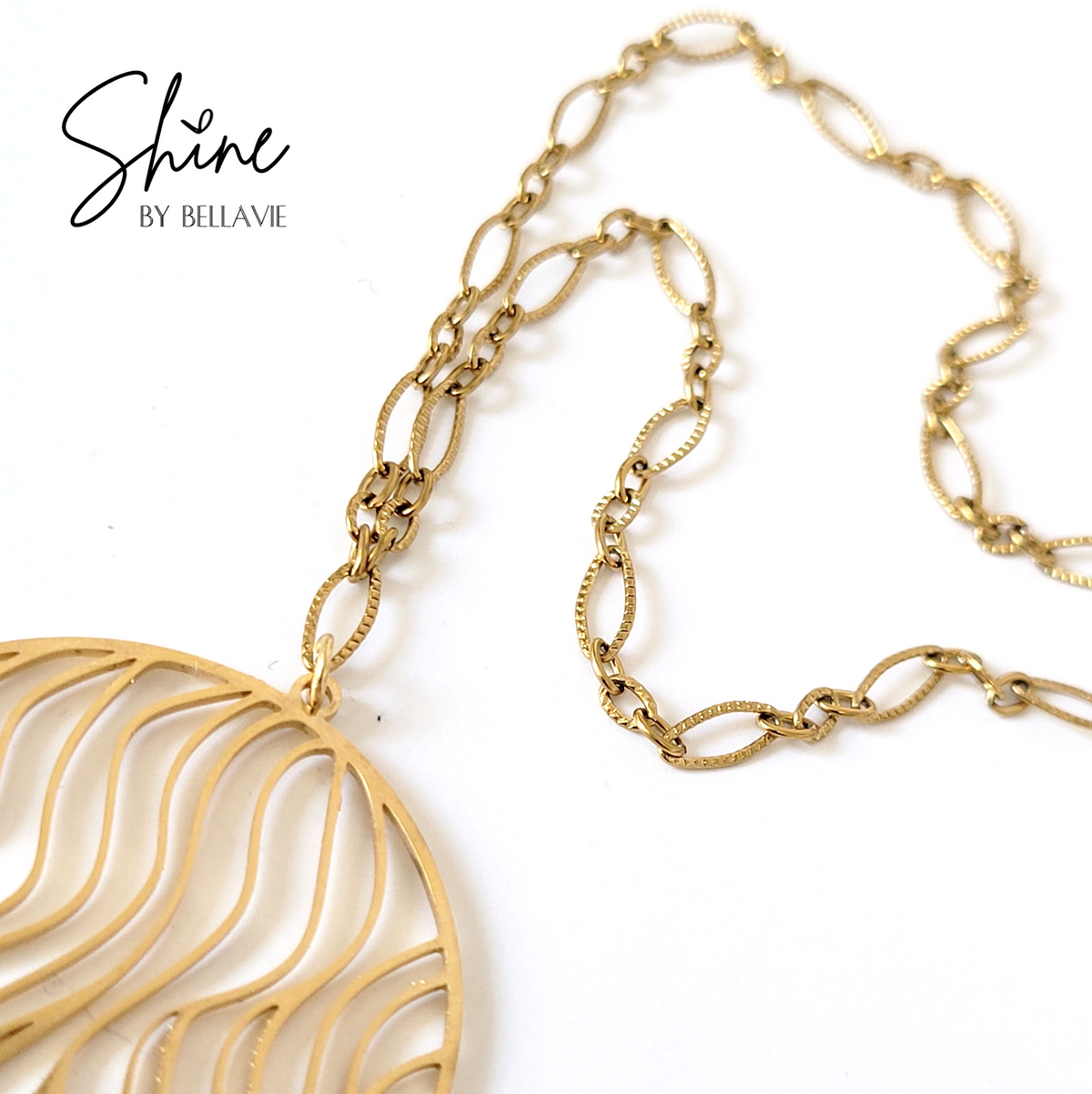 Wave Medallion Necklace