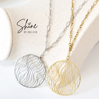 Wave Medallion Necklace